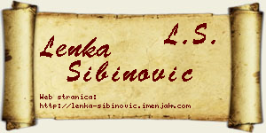 Lenka Sibinović vizit kartica